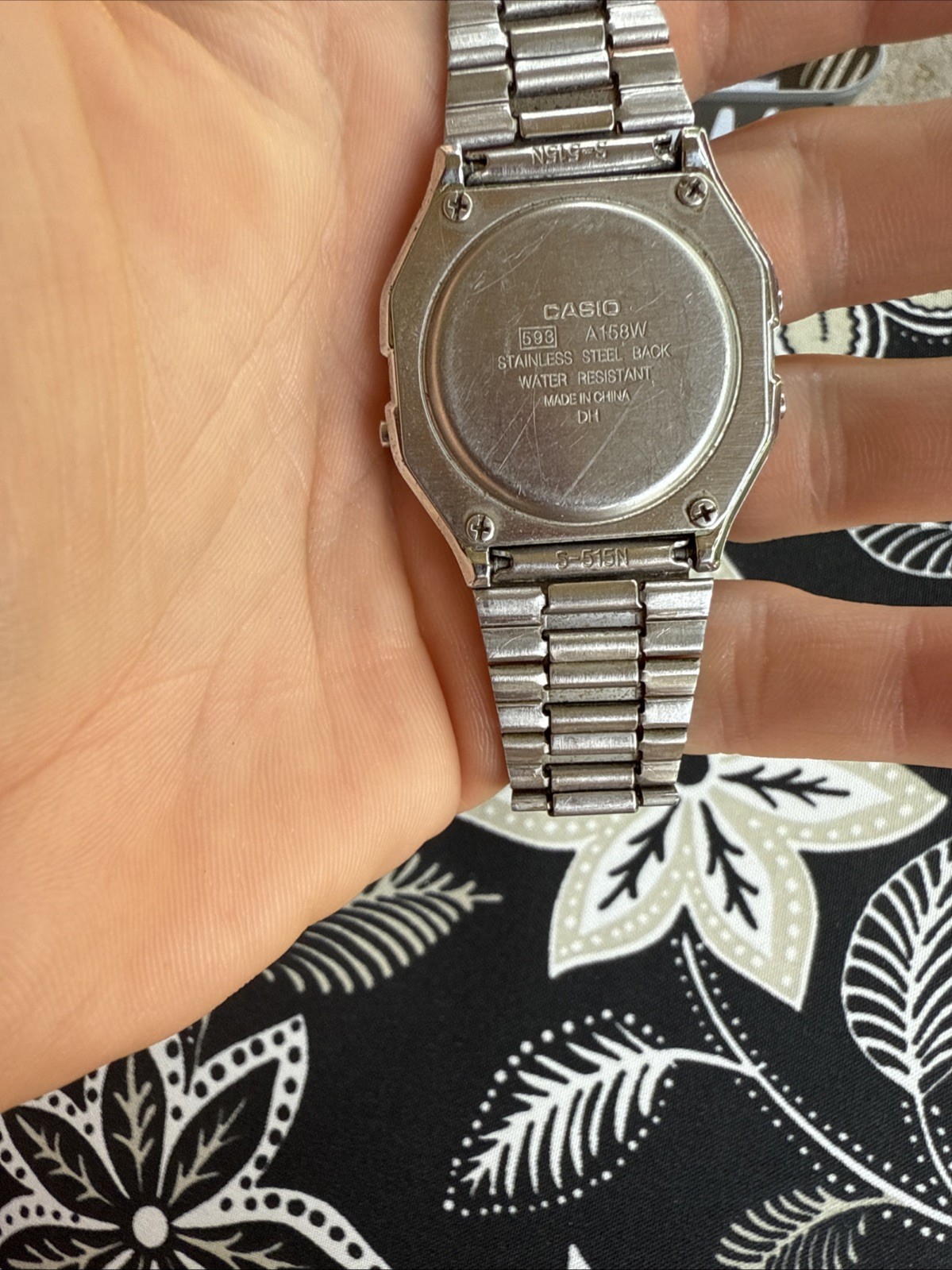 CASIO A158W Digital Watch 593 Resin – Back Is Stainless Steel – Works!