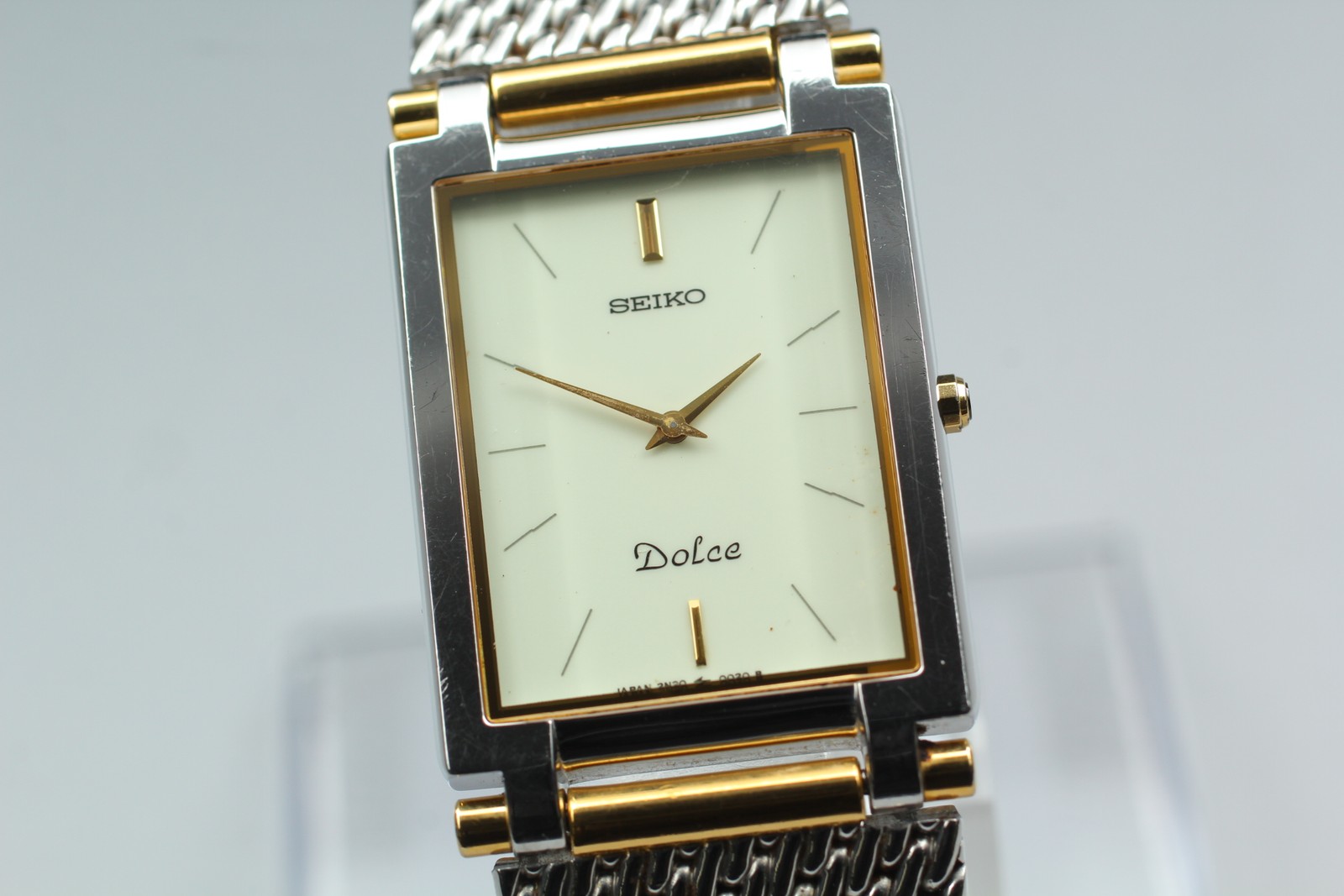 *Exc+5* Seiko Dolce 2N50-5010 White Dial Quartz 15cm List Size Small Men’s Watch