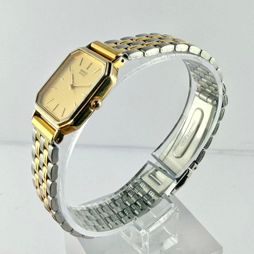SEIKO 7321-5410 Octagon Quartz Watch Gold Two Tone 17.5cm/6.89in 1984