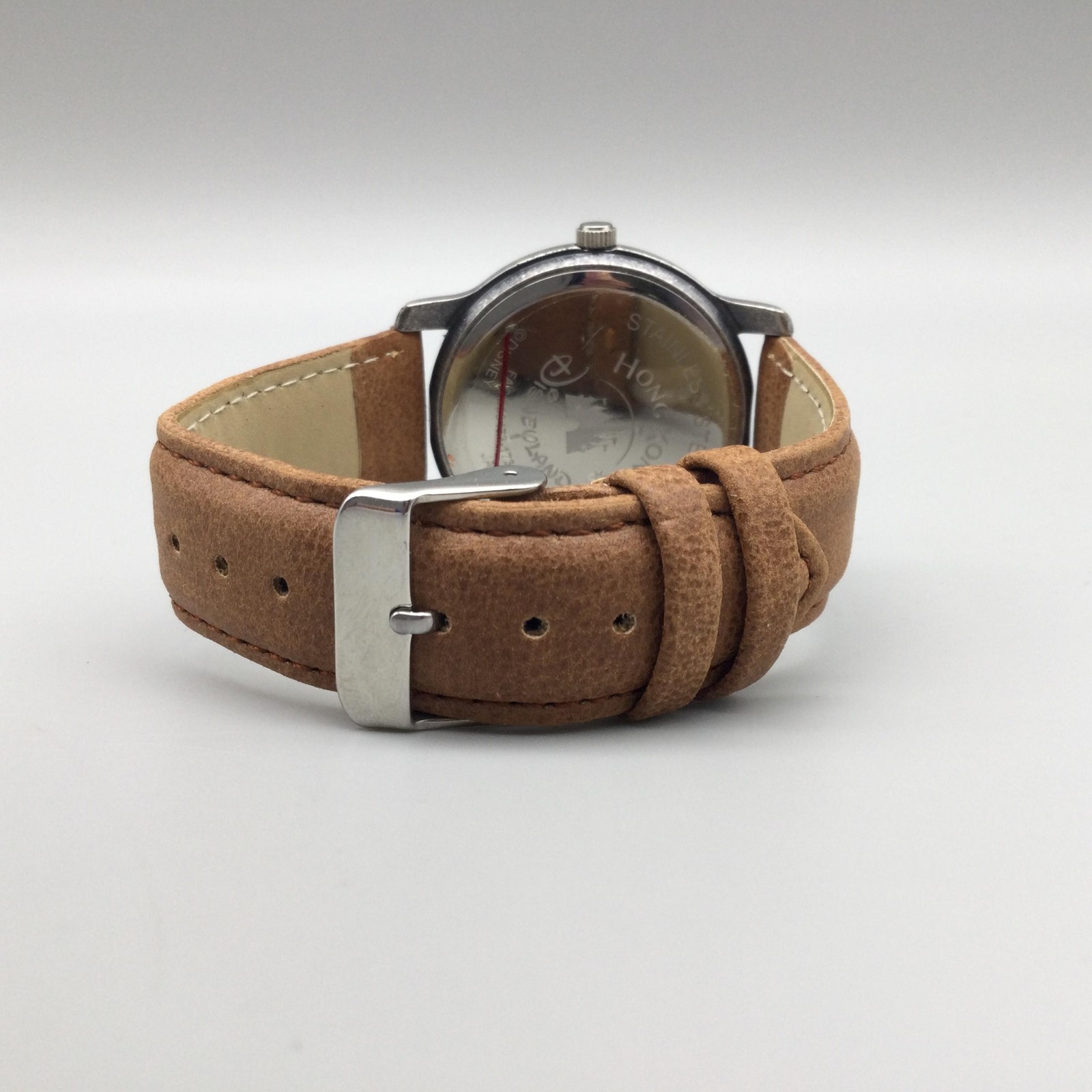 Disney Mens Watch 38mmMickey Mouse Hong Kong Disneyland Brown New Battery