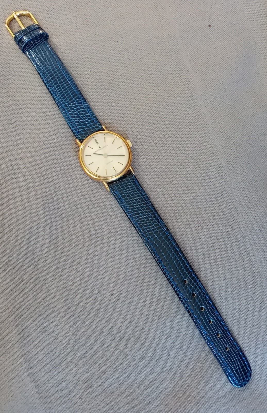 UNIVERSAL GENEVE 543.722 GOLD PLATED 23.5MM WOMEN’S SWISS MADE QUARTZ WATCH RUNS