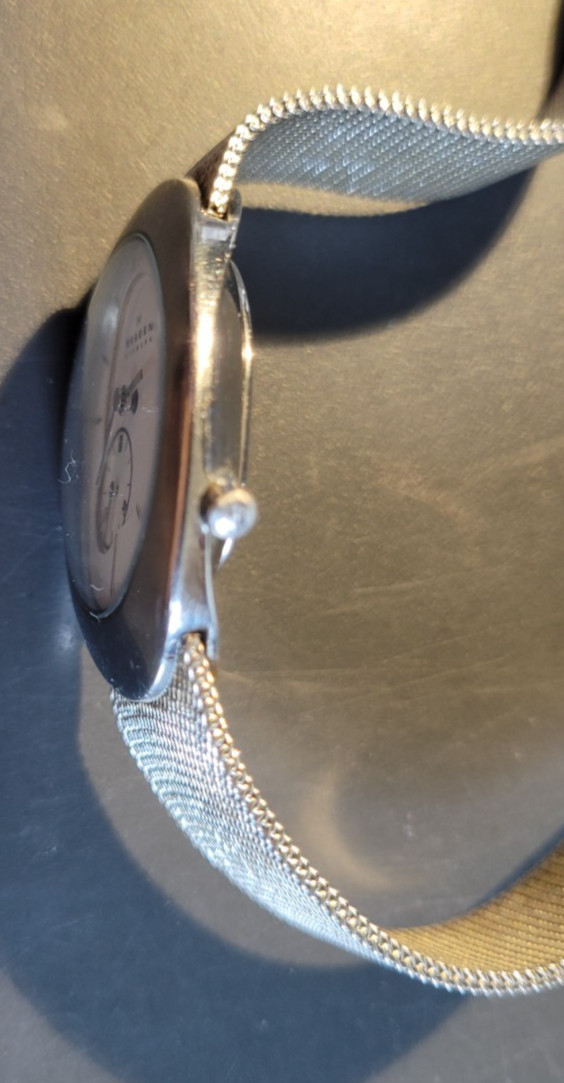Vintage Skagen Women’s Watch Silver Stainless Steel 879SSS Oval Face MOP Subdial