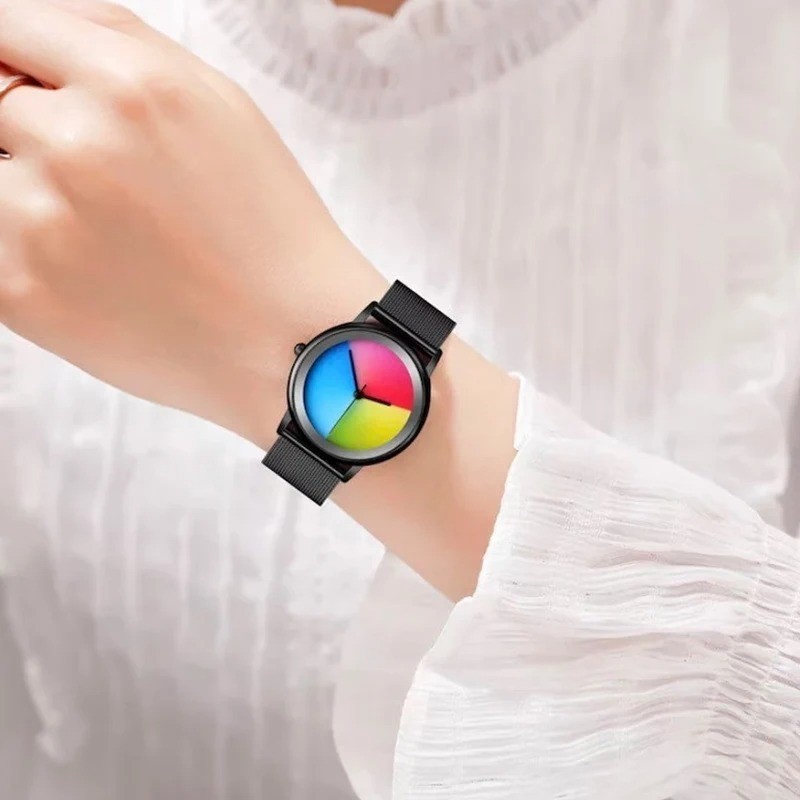 New Unique Women Watch Fashion Casual Colorful Changing Dial Quartz Wriswatch