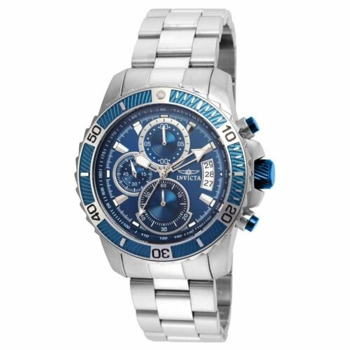 Invicta Men’s Watch Pro Diver Scuba Blue and Silver Tone Dial Bracelet 22413
