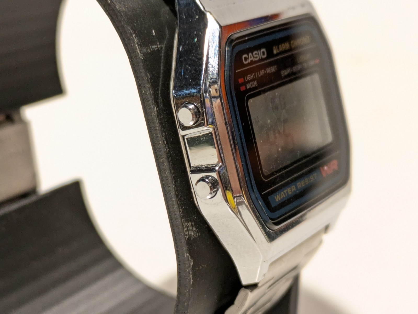 Vintage Casio Digital Watch 593 A158W, Great Condition, Stainless, New Battery