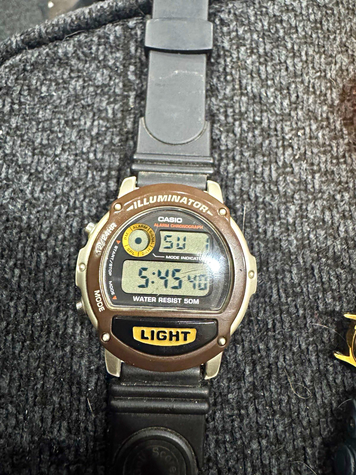 Casio Illuminator Quartz Digital Chronograph Alarm Backlight 50m Black Resin