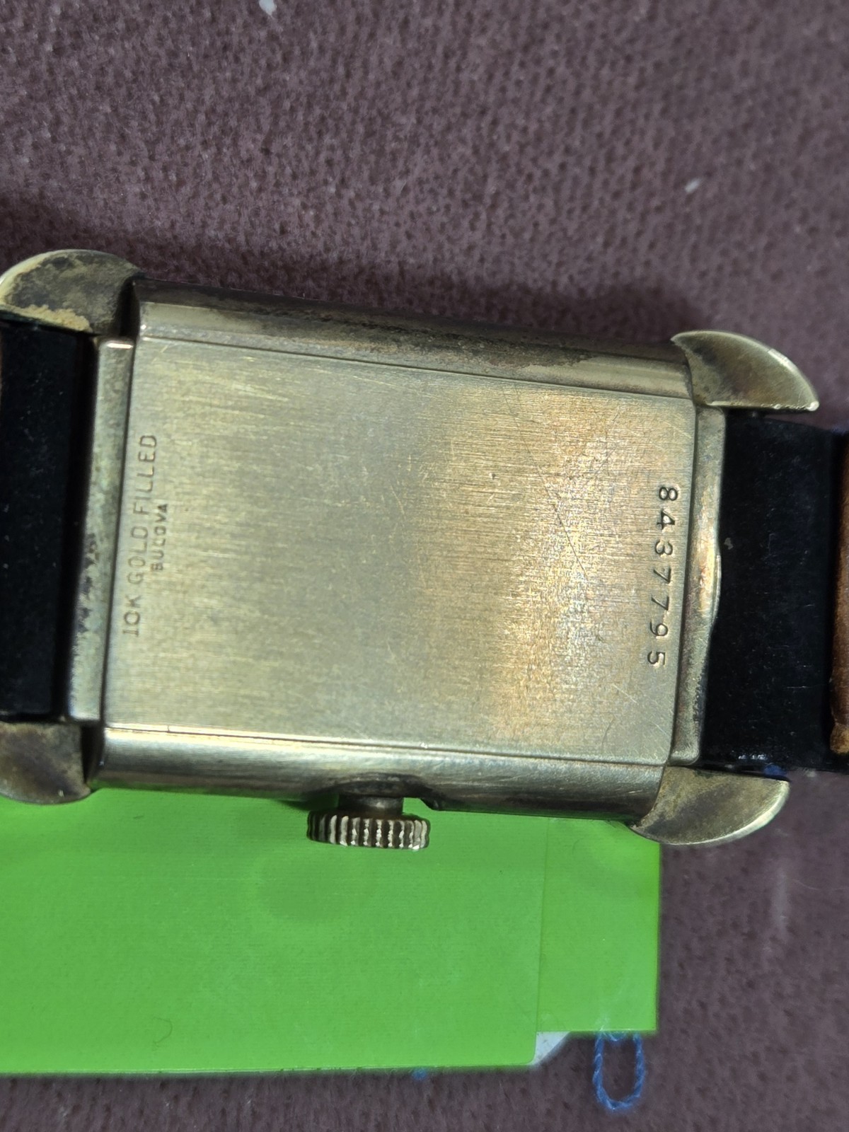 Vintage Bulova 21j 7AK Manual Wriswatch Geometric Lugs 10K GF Case circa 1948