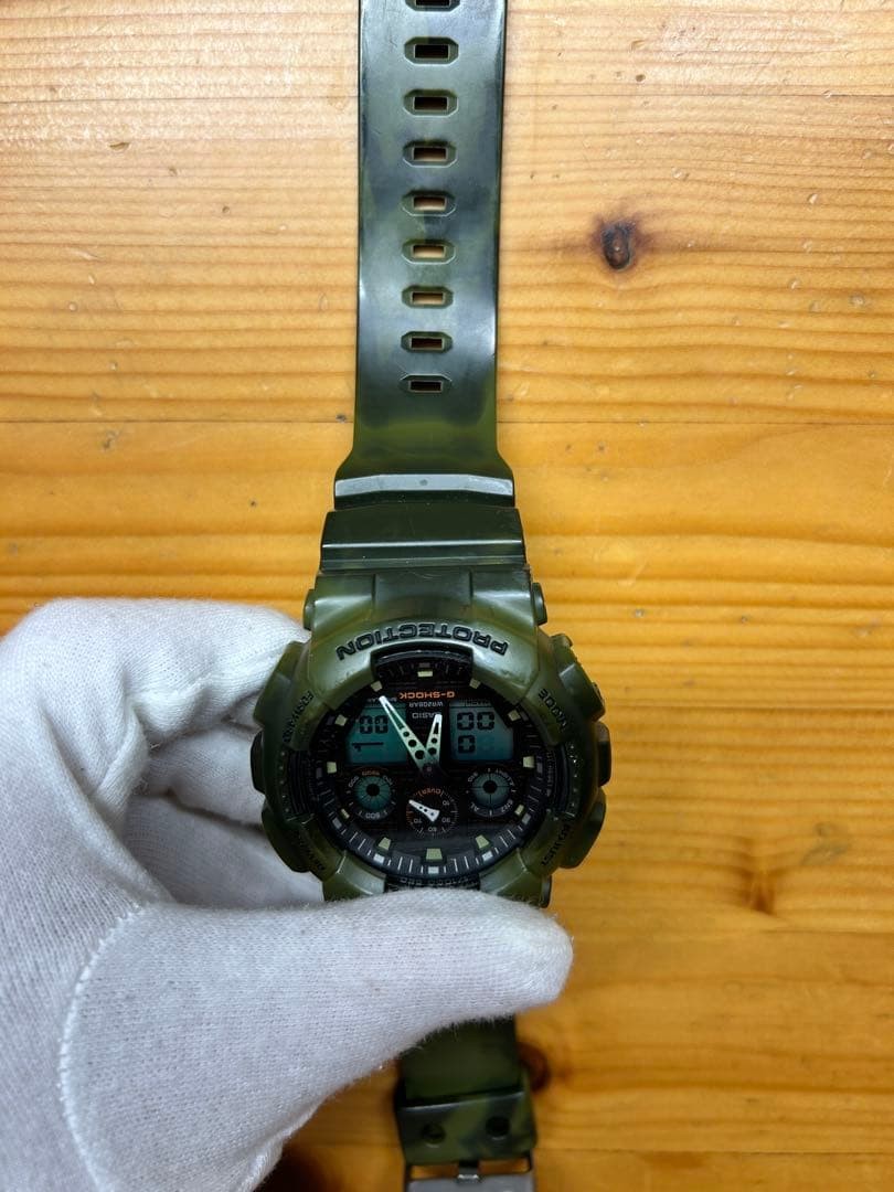 Casio G‑SHOCK GA‑100MM‑3A Camouflage Green Watch – 5081 Module Japan Movement