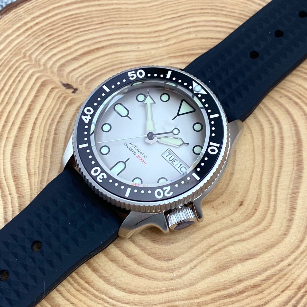Japan NH36A Date Week 20ATM Dive 37mm Steel Automatic Men Watch Sapphire Lume