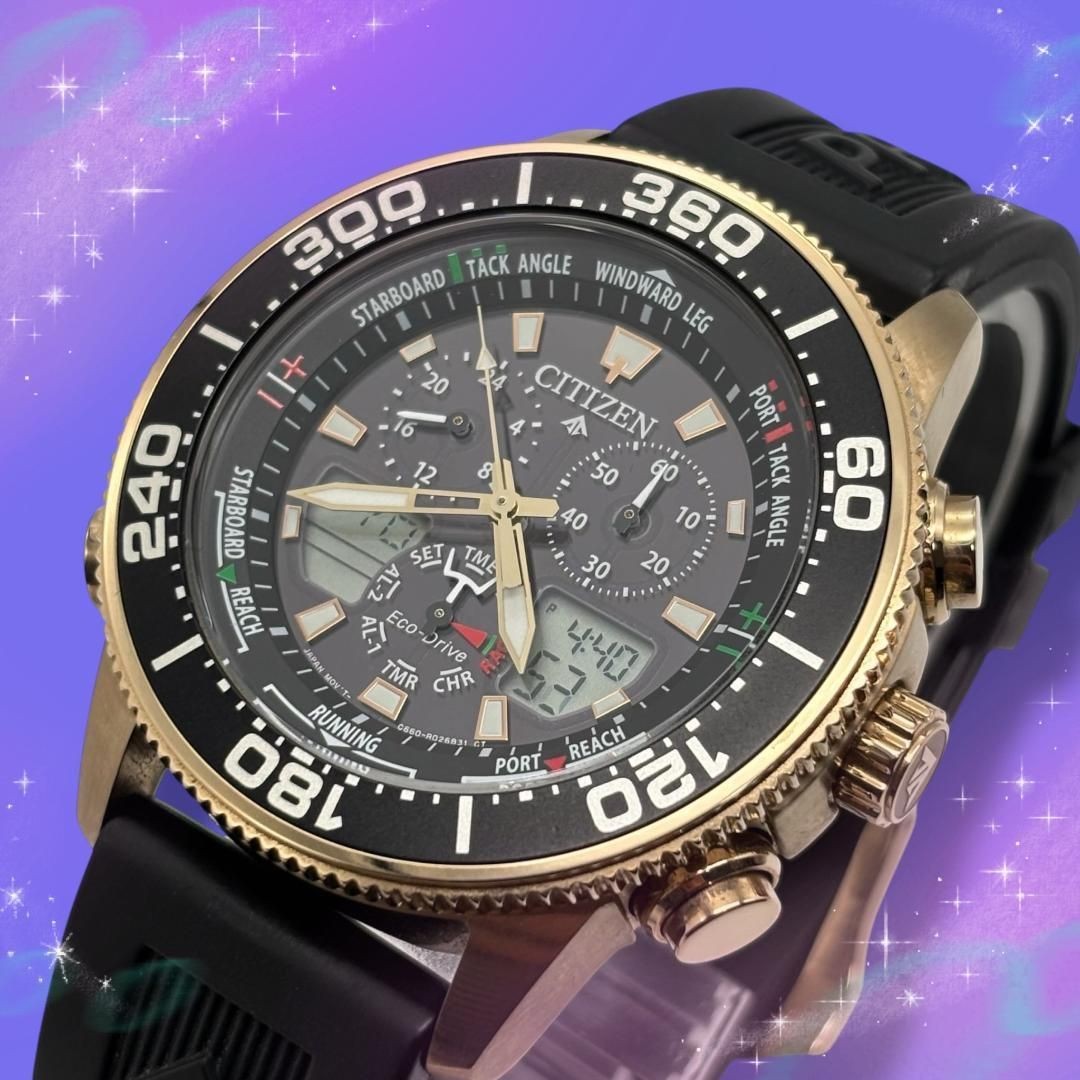 Citizen Promaster Chronograph Solar Watch 45mm Mens wrist 22cm Quartz