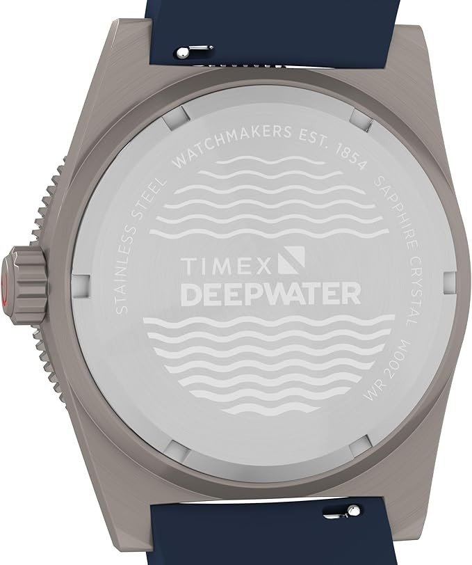Timex Deep Men’s Watch TW2W75100 Water Reef 200 GMT Black Dial Blue Bezel 200M