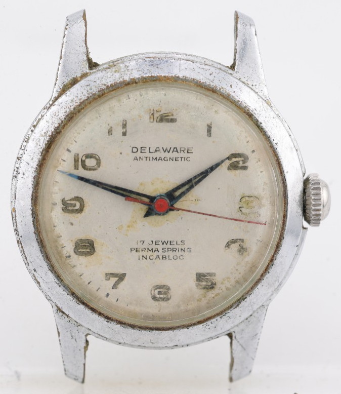 DELAWARE PERMA SPRING 17j CAL. 1187/94 WRIST WATCH, 32.4mm 15mm LUG, RUNS (M10)