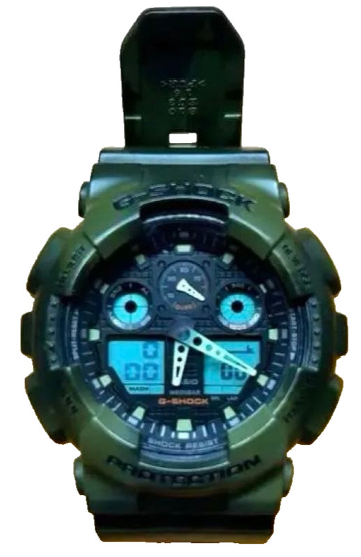 Casio G‑SHOCK GA‑100MM‑3A Camouflage Green Watch – 5081 Module Japan Movement