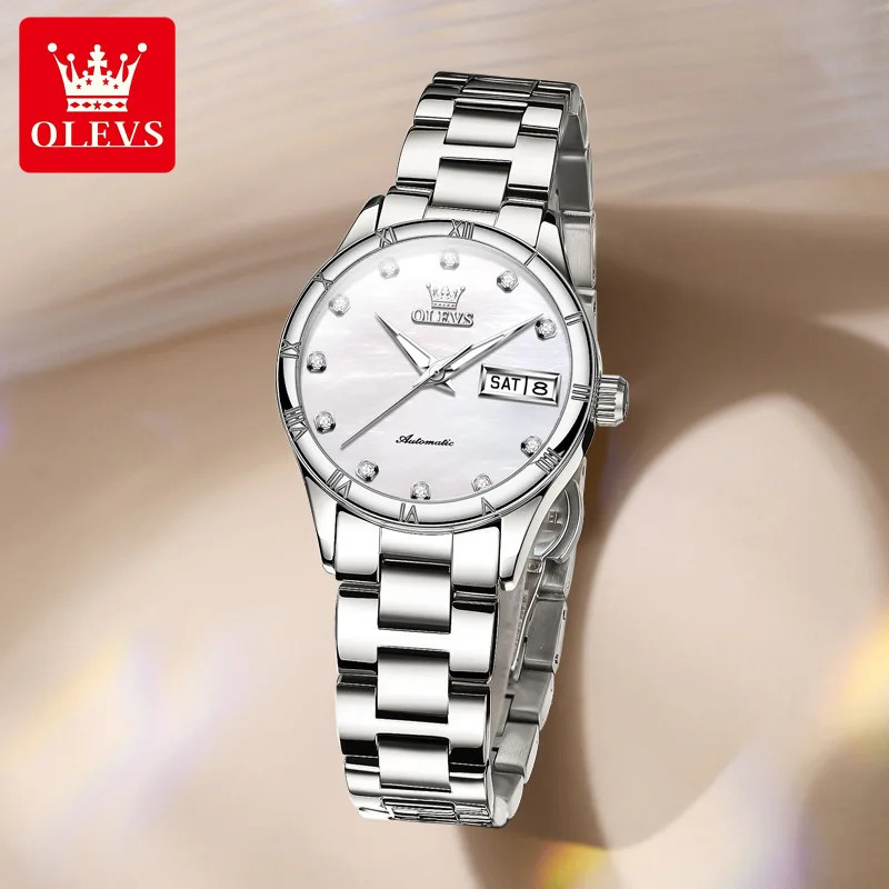 OLEVS Women’s Automatic Watch Waterproof Mechanical Wristwatch for Ladies