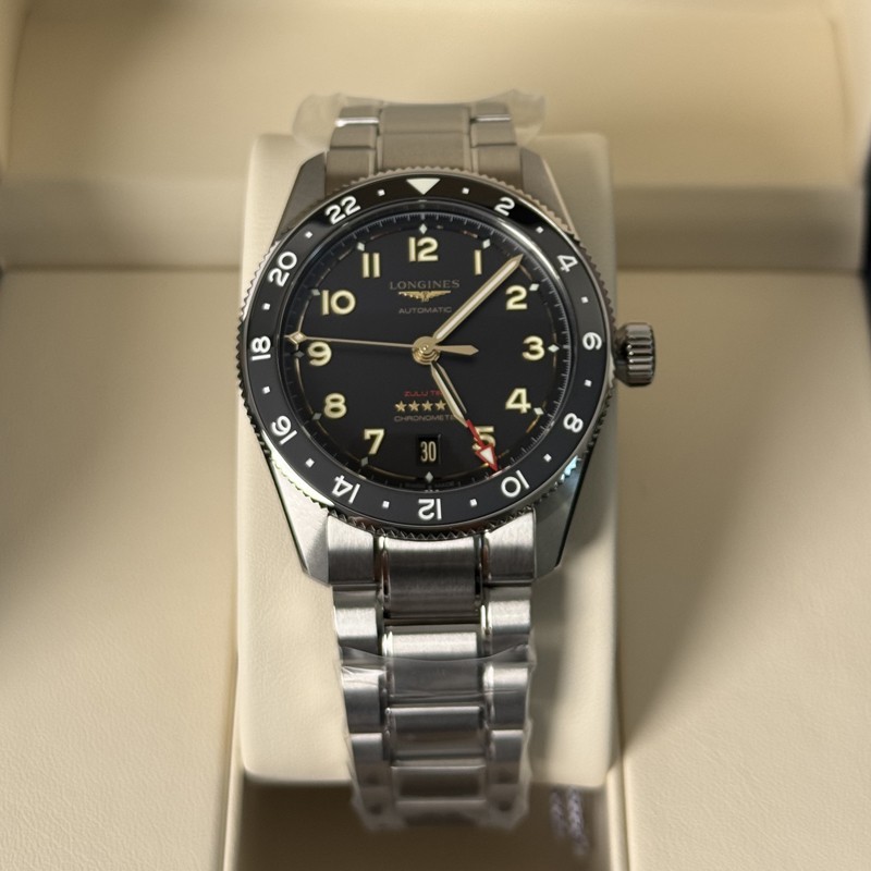 New Longines Spirit Zulu Time 39mm Titanium Anthracite Men’s Watch L3.802.1.53.6