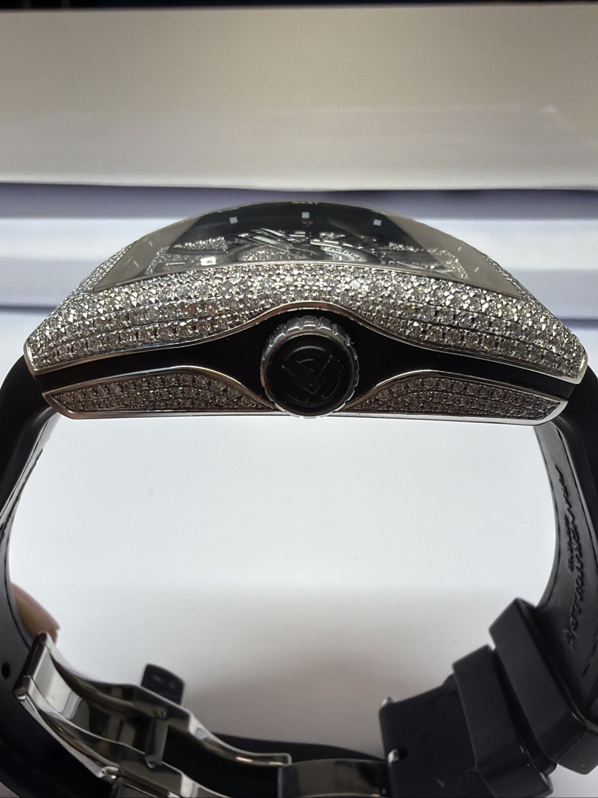 Franck Muller Vanguard Custom Diamond Steel 45mm Auto Men’s Watch V45 SC DT