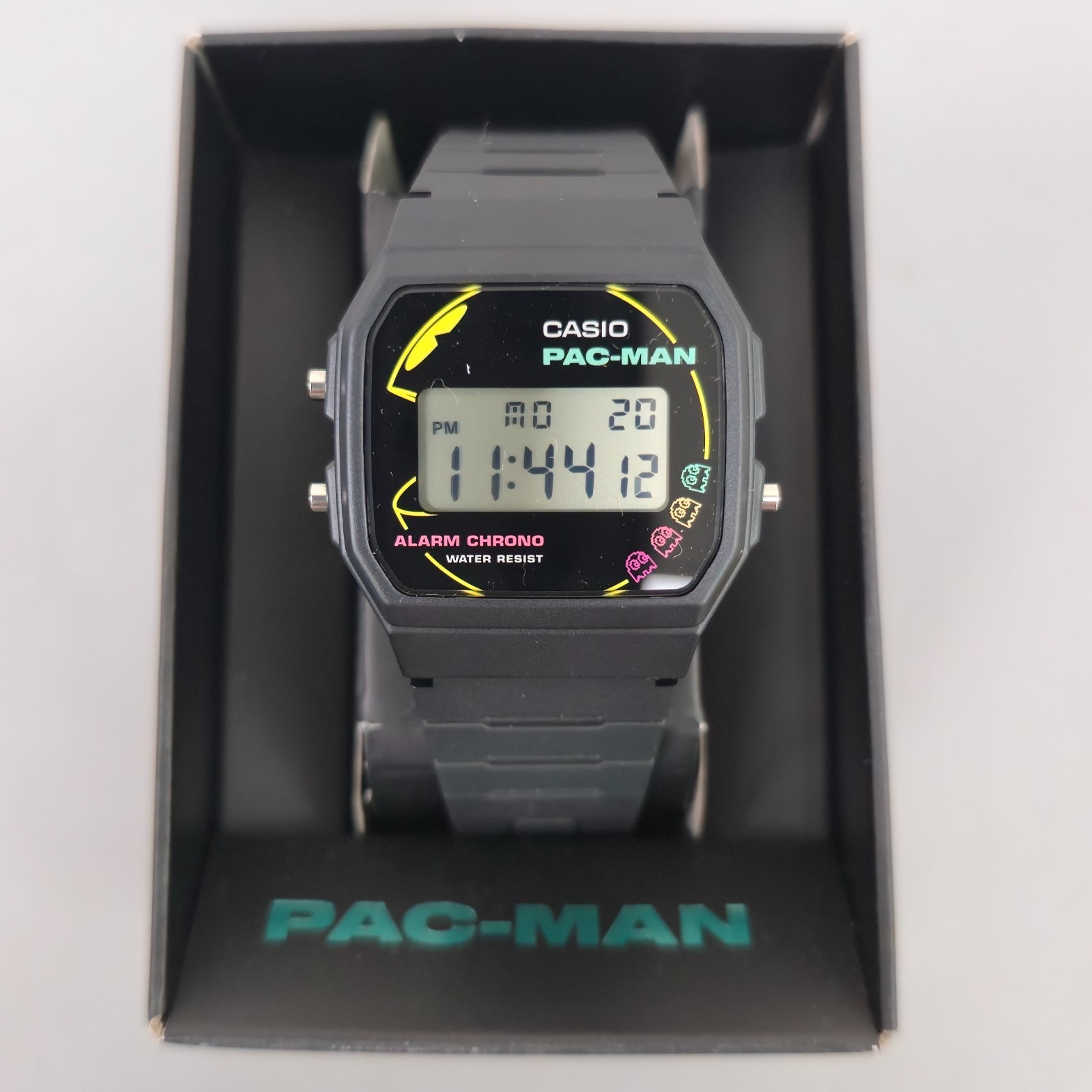 Casio F-91WPC-1A PACMAN Limited Edition Digital Black Dial 35mm New Unisex Watch