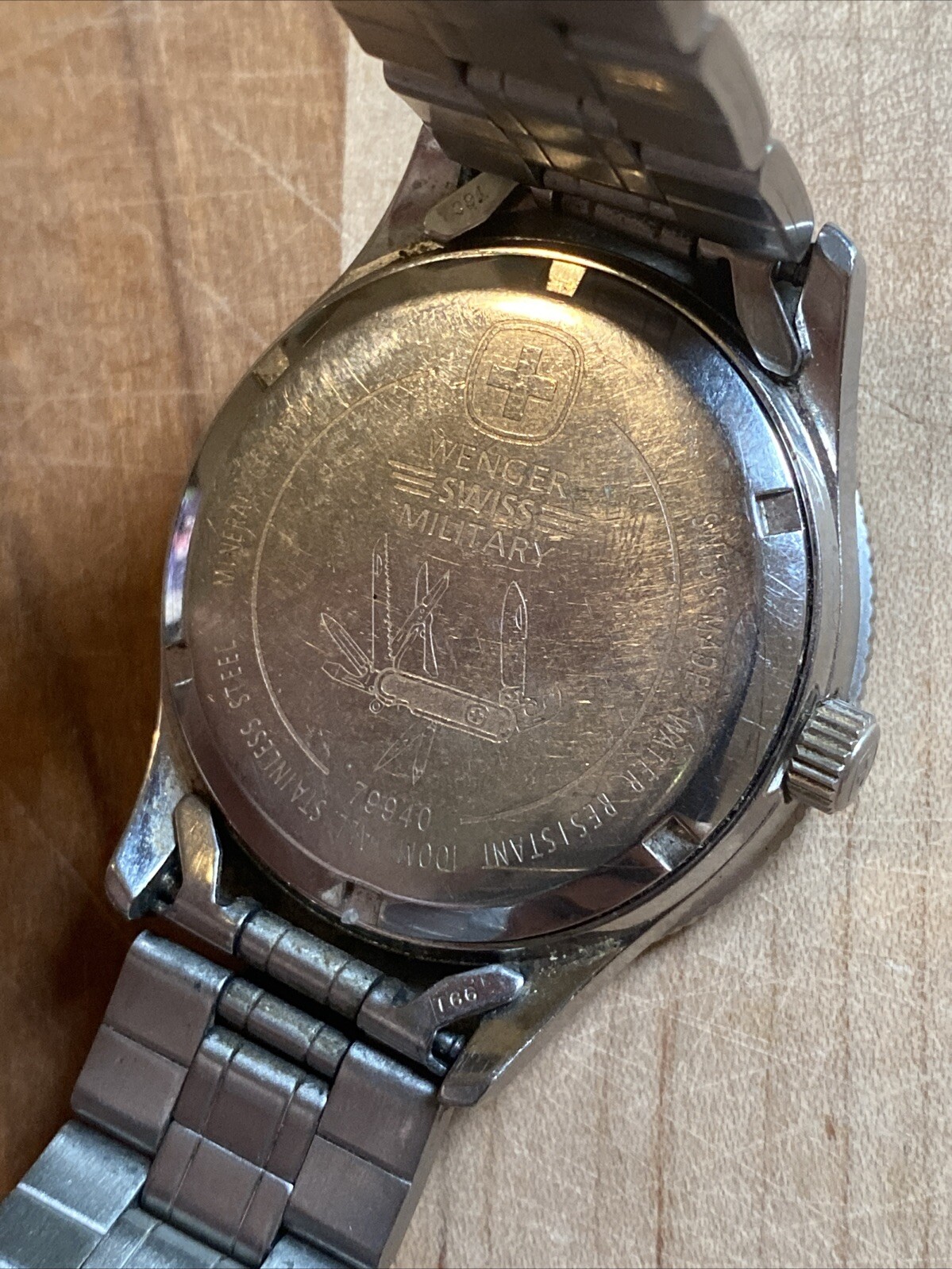 Wenger Swiss Military Mens Watch 79940 WR 100m Stainless Steel &Mineral Crystal