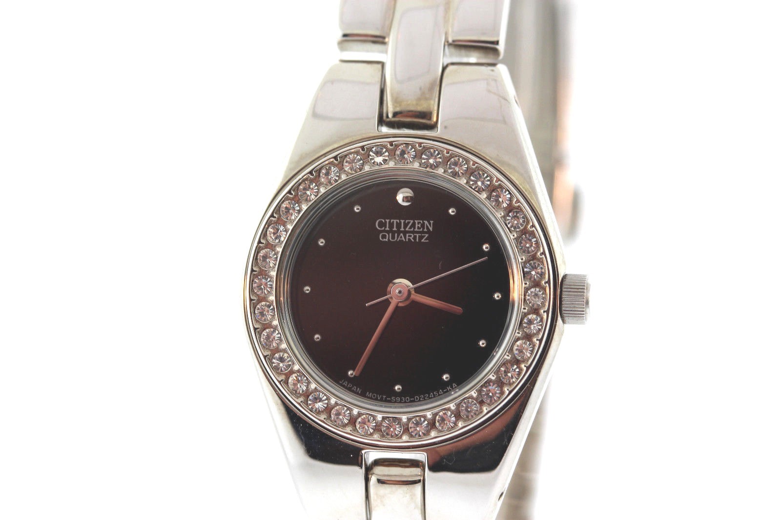 Citizen EJ4130-51E Stainless Steel Black Dial Crystal Accented Quartz Watch