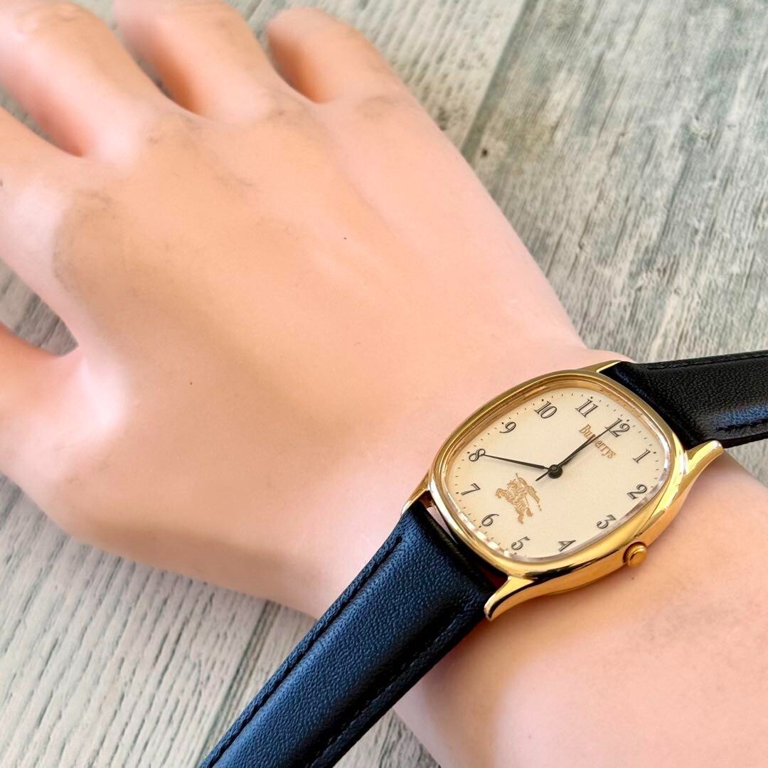 Burberrys Square Watch Rare Used From Japan Check description