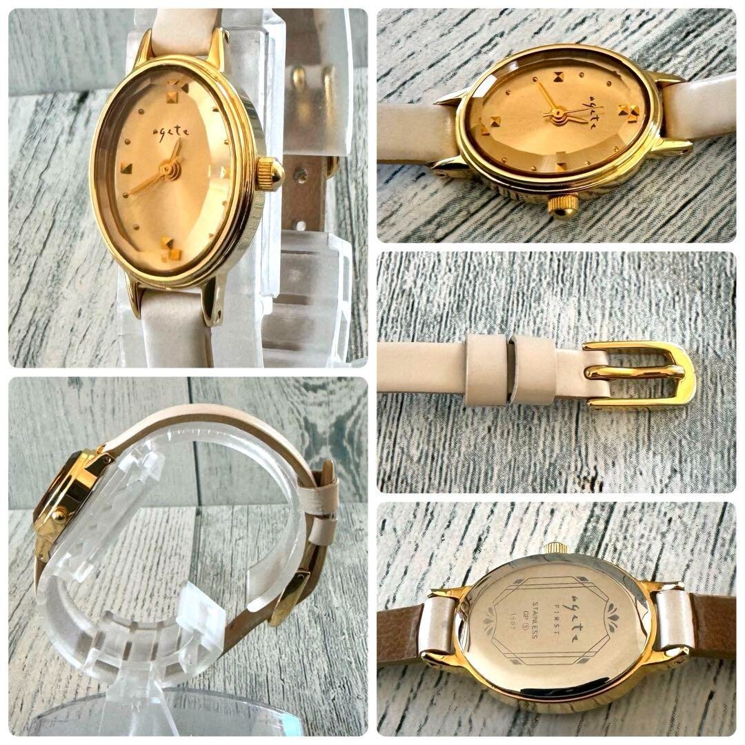 agete watch oval dial gold Used From Japan Check description