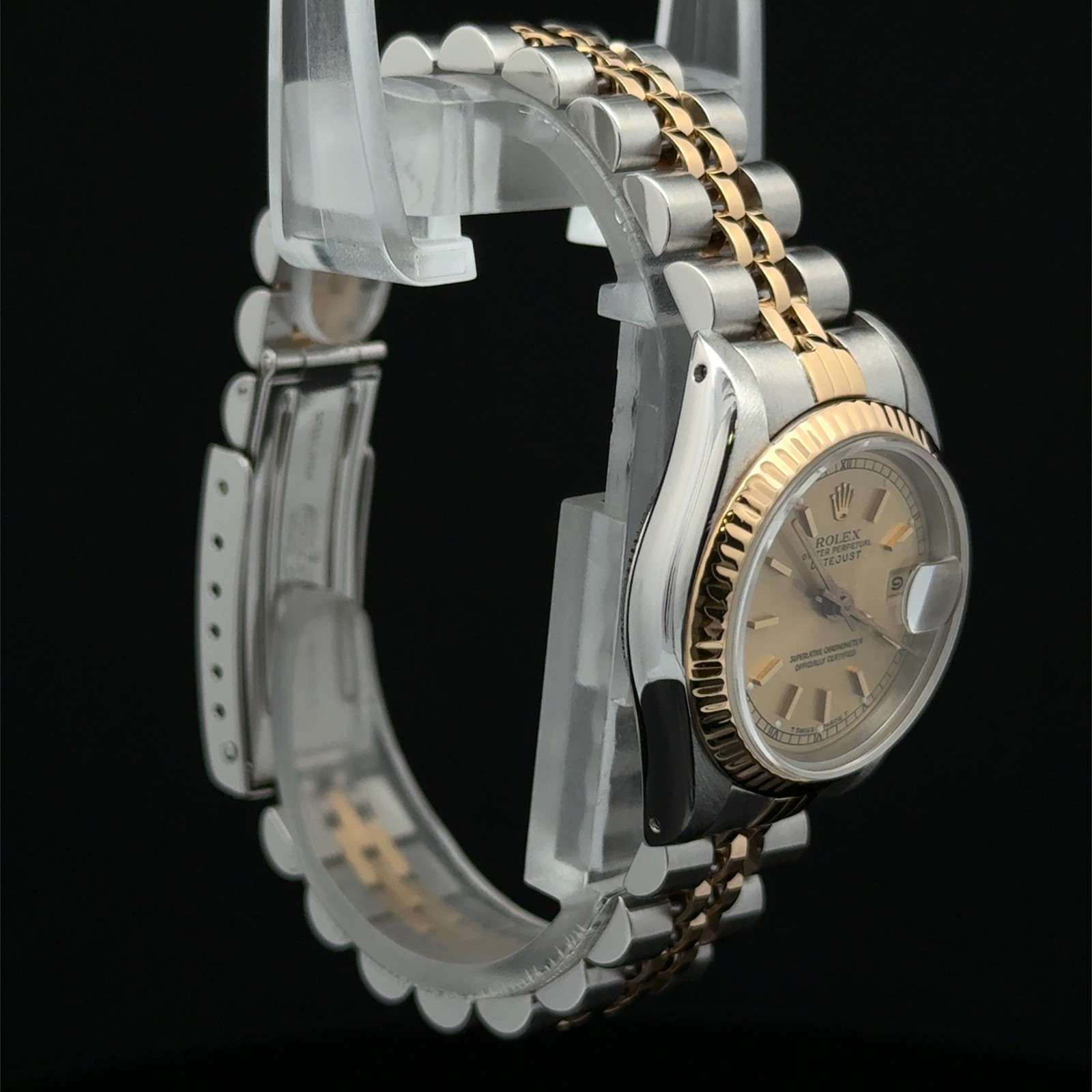 1987 Rolex Datejust Lady Champagne Stick Jubilee 69173 Steel & YG