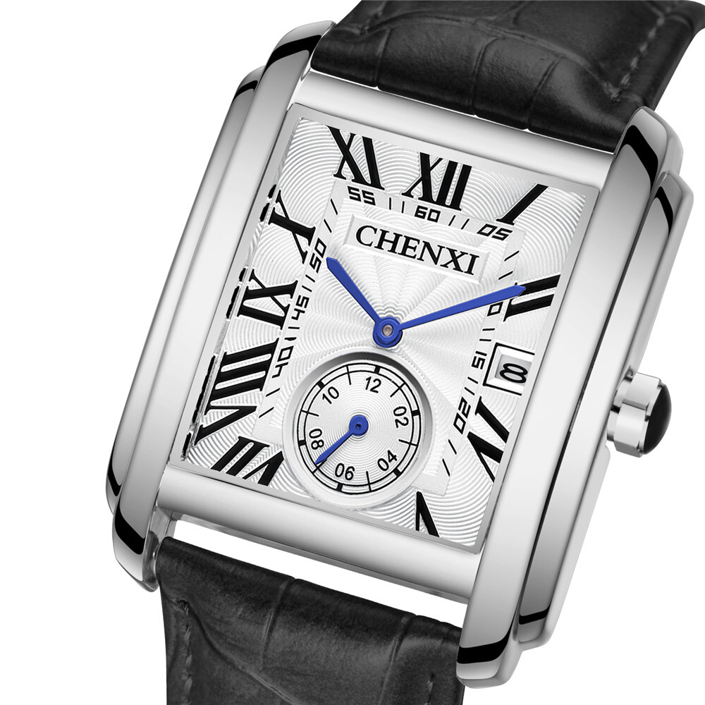 CHENXI Men Watch Roman Numeral Quartz Wristwatch Male Business Leather Watches