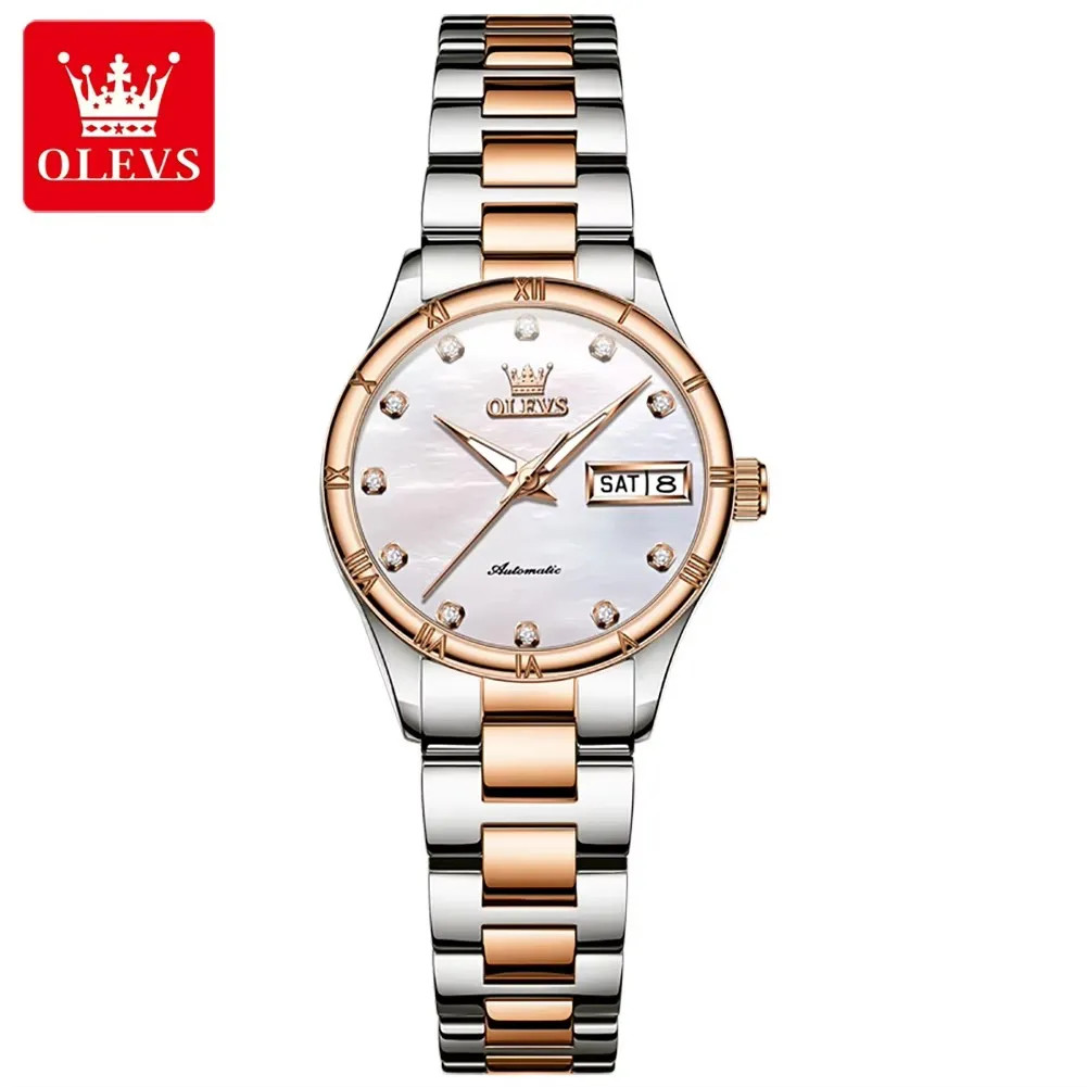 OLEVS Women’s Automatic Watch Waterproof Mechanical Wristwatch for Ladies