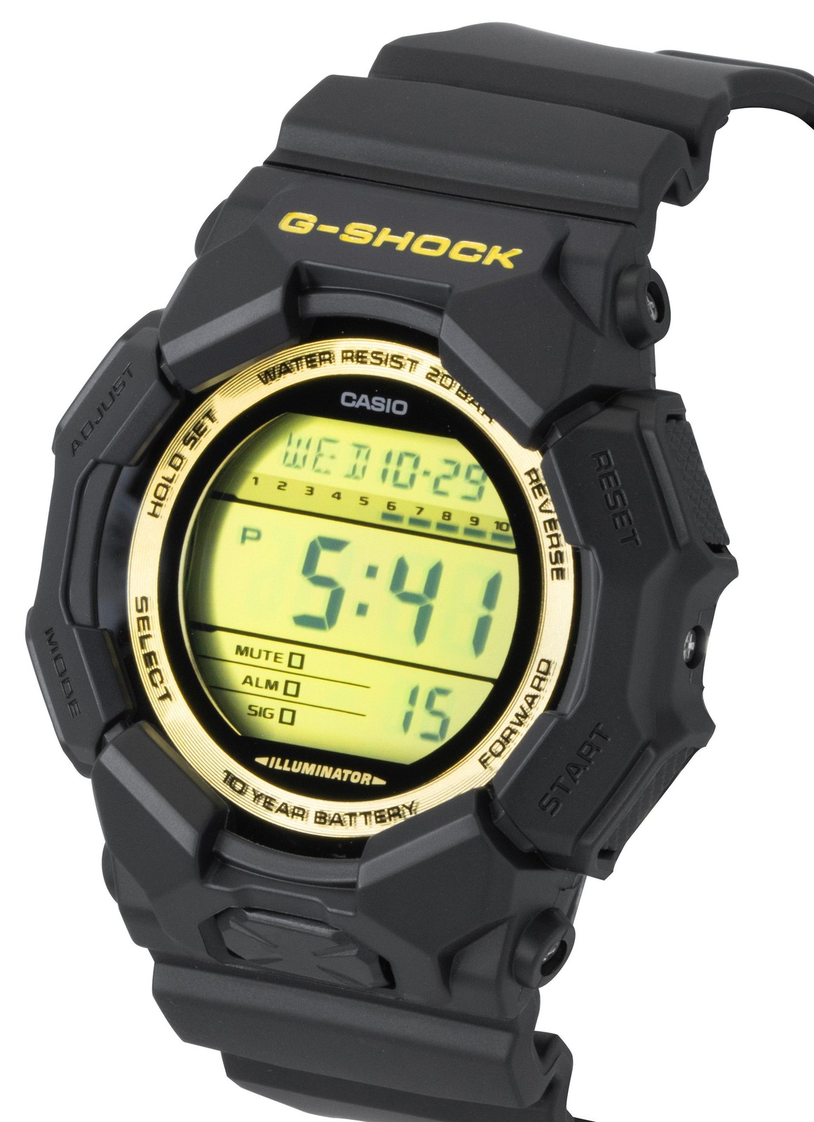 Casio G-Shock Bio-Based Resin Strap Digital Quartz GD-010GB-1A9 200M Men’s Watch