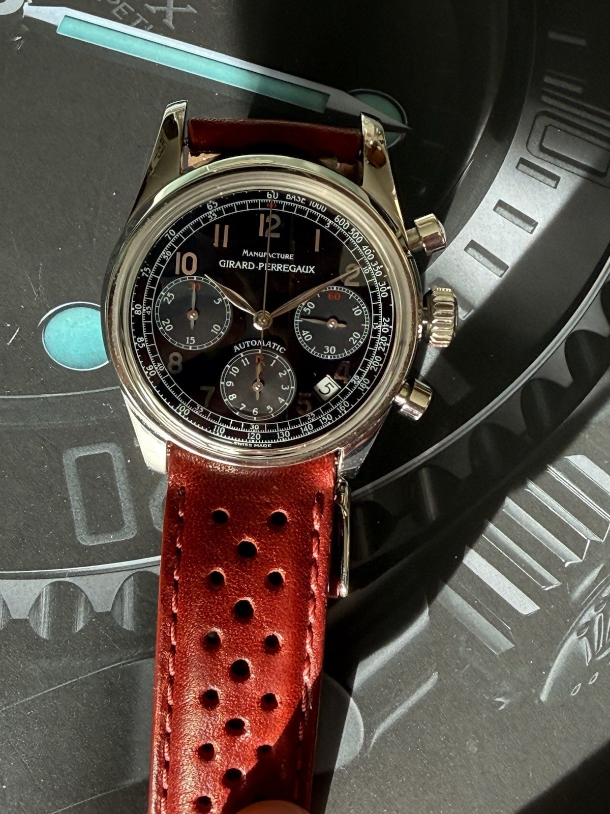 Girard-Perregaux Ref. 4946 Automatic Chronograph, Black Dial, 2022 Wempe Service