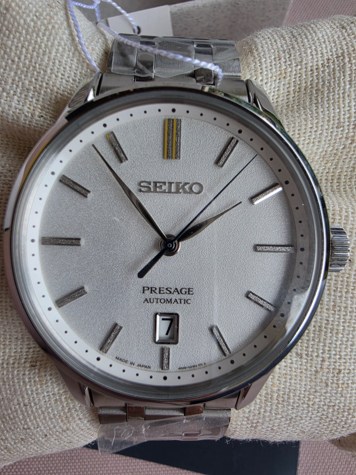 SEIKO PRESAGE SRPD39J1 Automatic Watch Zen Garden Silver Watch Sapphire NOS Date