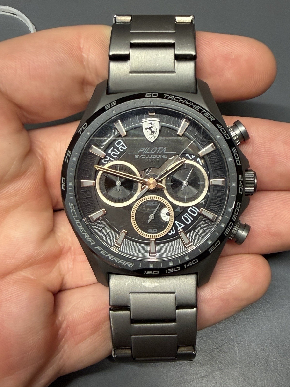 Scuderia Ferrari Pilota Evoluzione 5 BAR Black Quartz Watch
