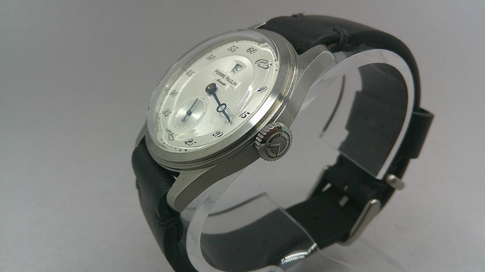 Pierre Paulin Jumping Hour Watch Silver Dial Automatic 37mm Premium Strap
