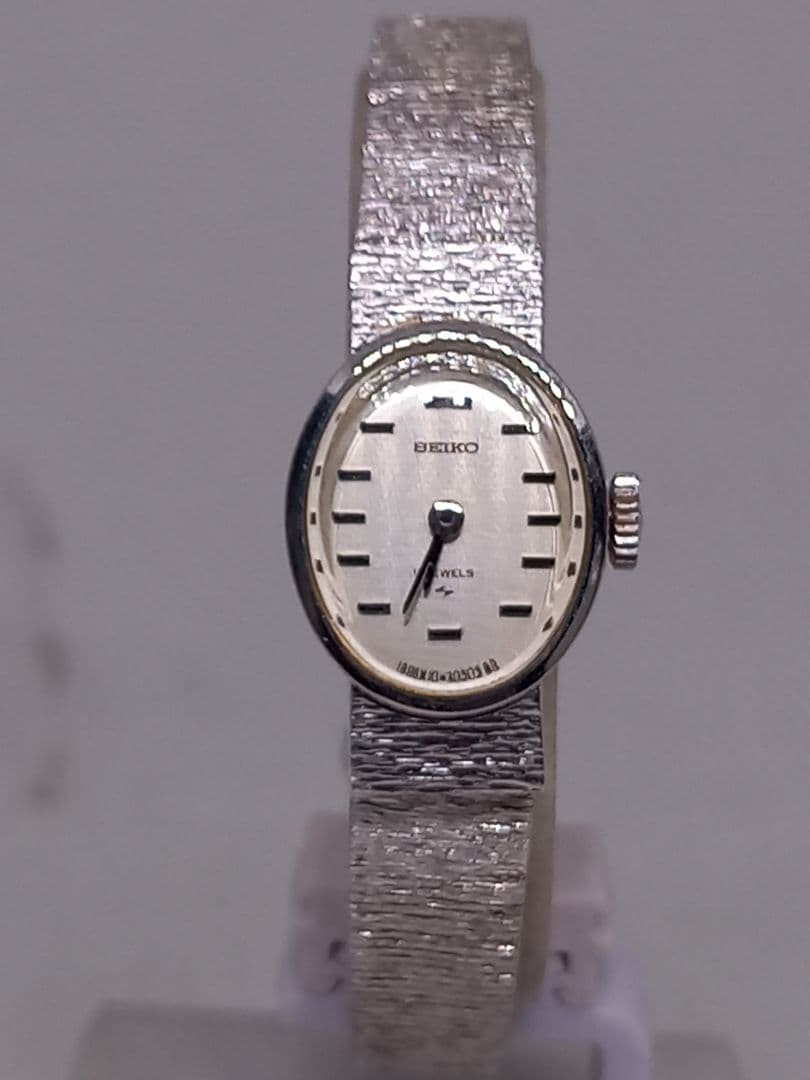 SEIKO Hand-Wound Watch Silver Dial Metal Band 16cm 2cm Width