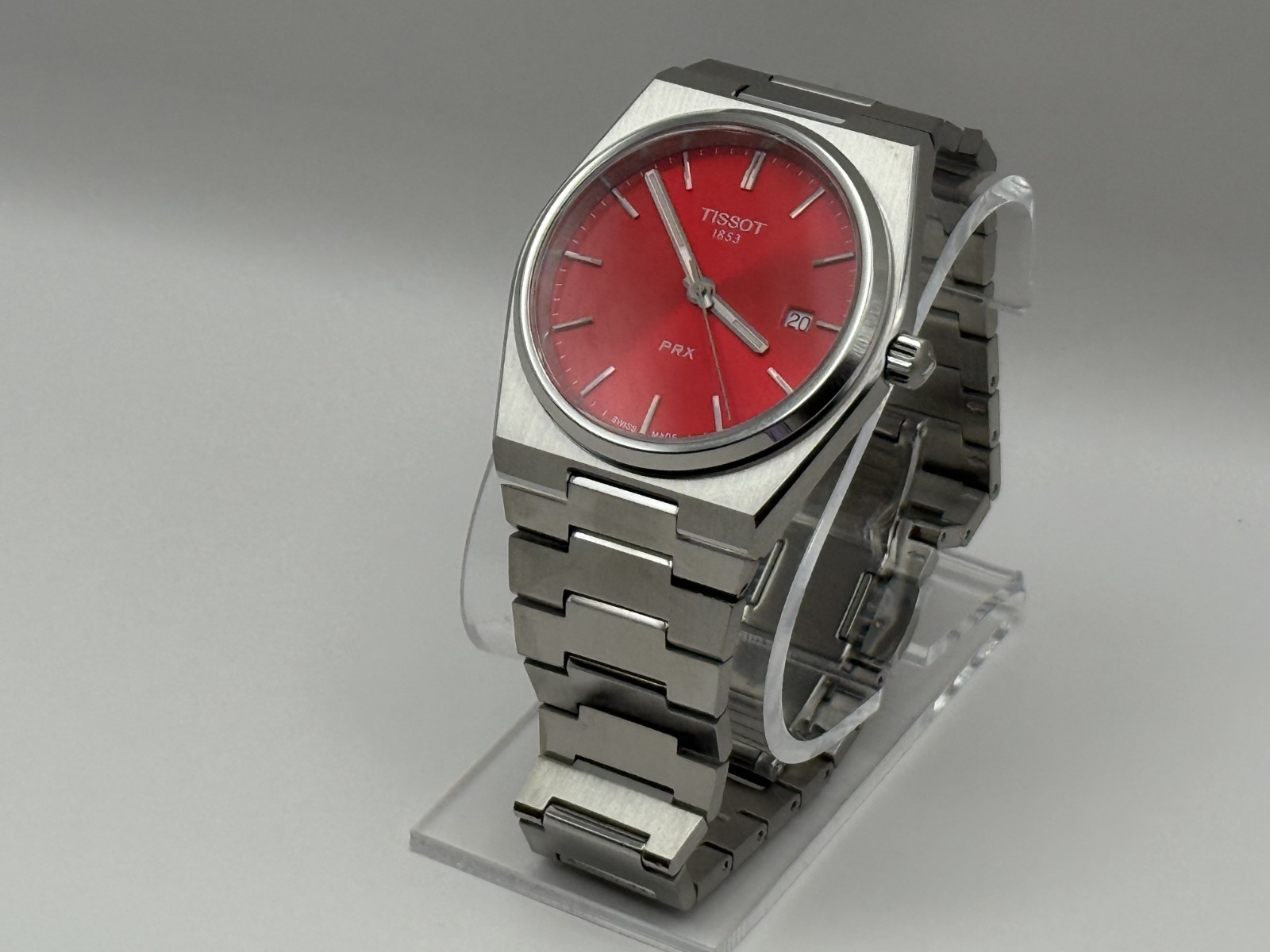 Tissot PRX 40mm Red Dial Stainless steel Adults Watch T137.410.11.421.00