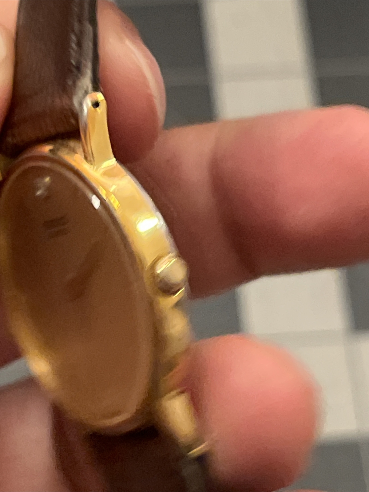 Mens Vintage 1985 Watch SEIKO 65307009 Marked Diamond Dial Midsize gold G2U