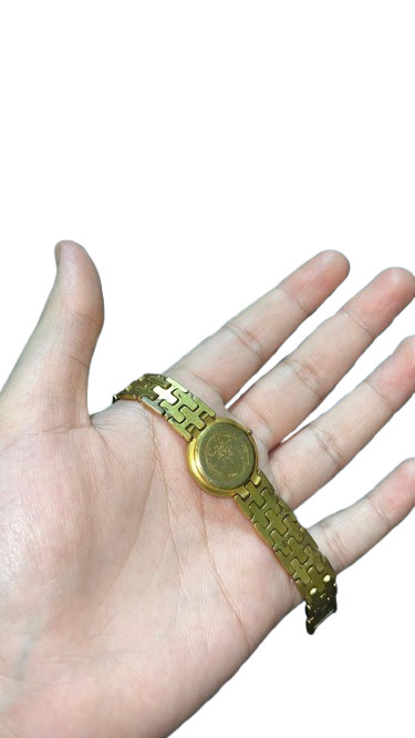 Vintage Darky Five Star Swiss Made Women’s Gold Plated Bracelet Watch 1990s 753.