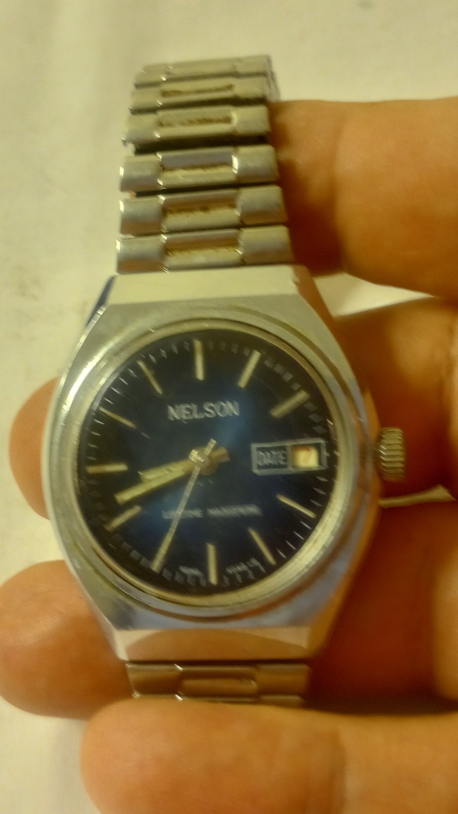 Vintage Mens NELSON Lifetime Mainspring Hong Kong Manual Wind Wrist Watch Runs