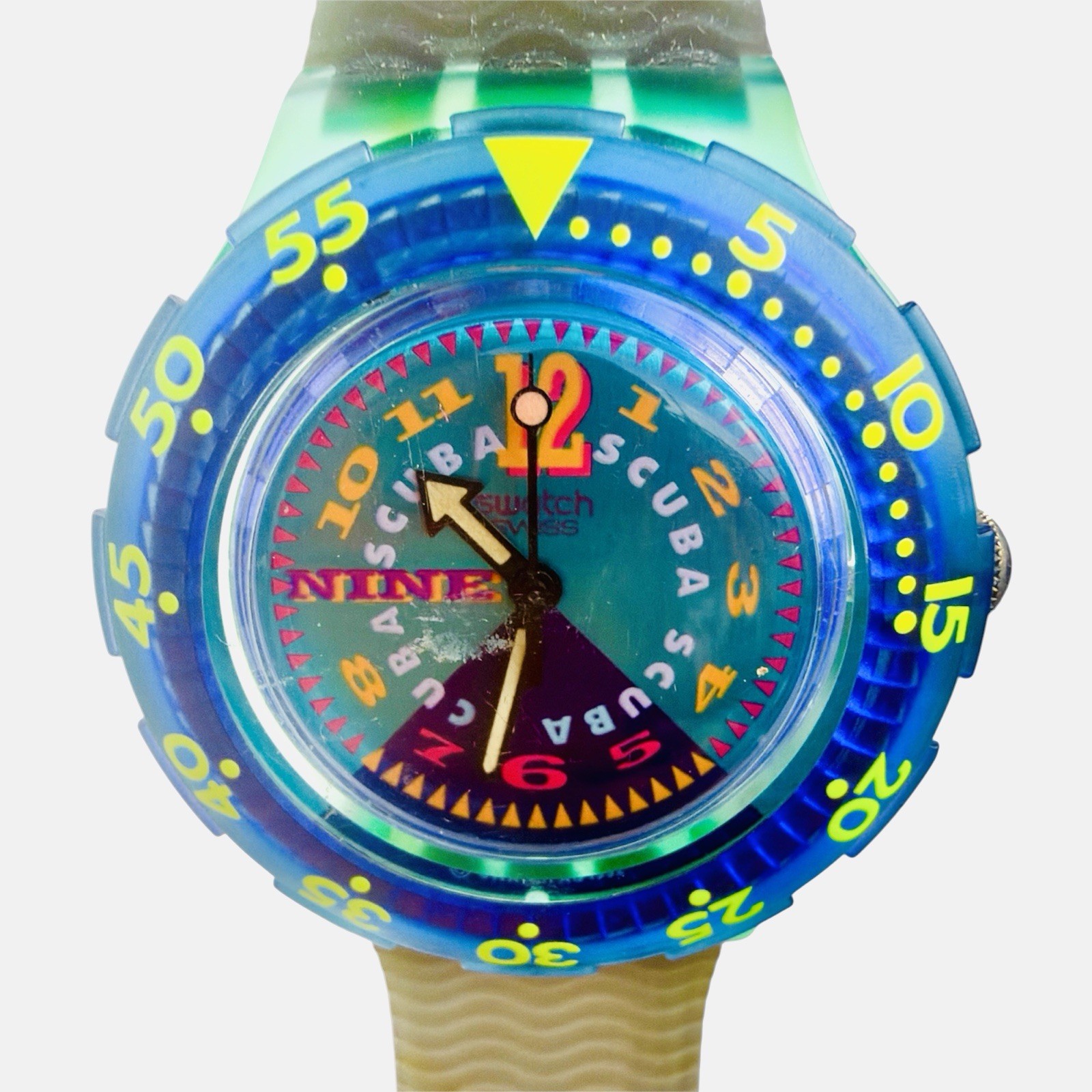 Swatch Watch Bermuda Triangle SDN106 1993 Scuba 200 Divers Swiss Made Quartz NOS