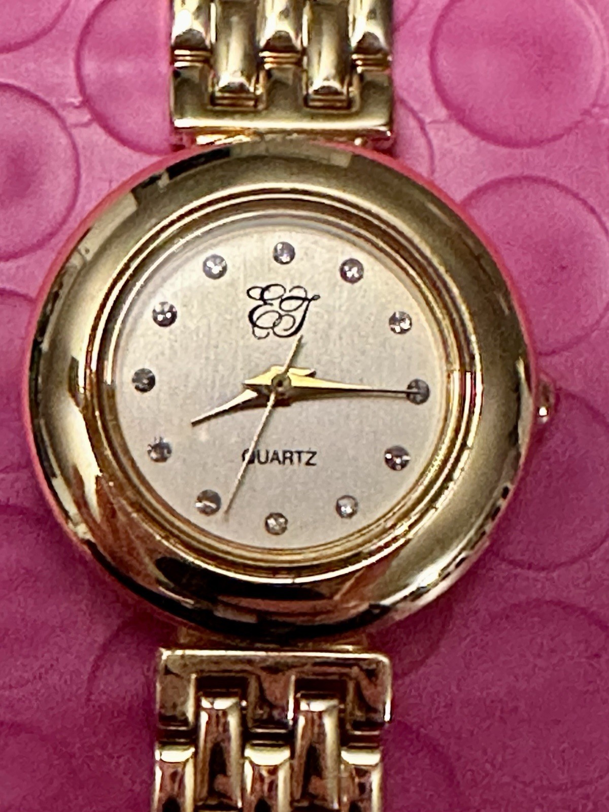 Ladies Vintage EJ Gold Tone Wristwatch, New Battery
